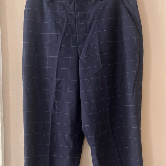 🆕 uniqlo • navy pullon pants with white checkers - Picture 4 of 13